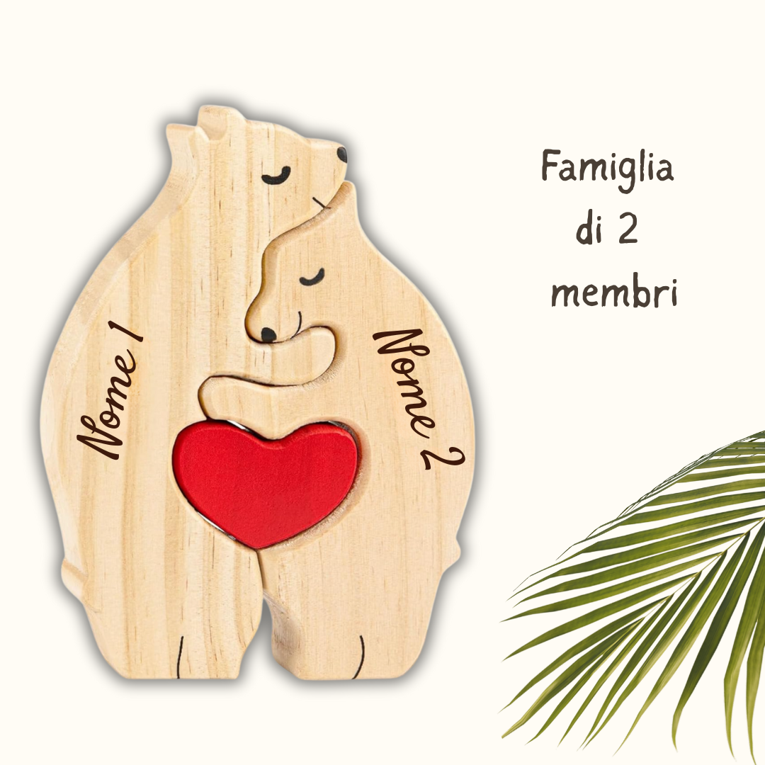 Wooden Bear Family Puzzle - Gift for Family