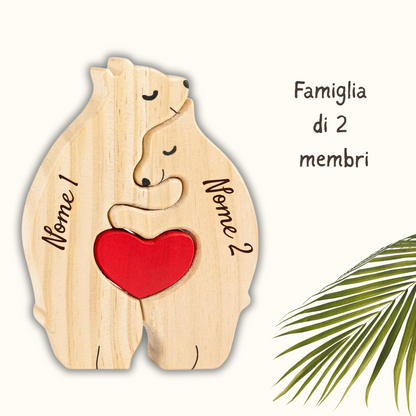 Wooden Bear Family Puzzle - Gift for Family