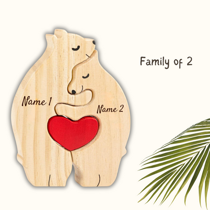 Wooden Bear Family Puzzle - Gift for Family