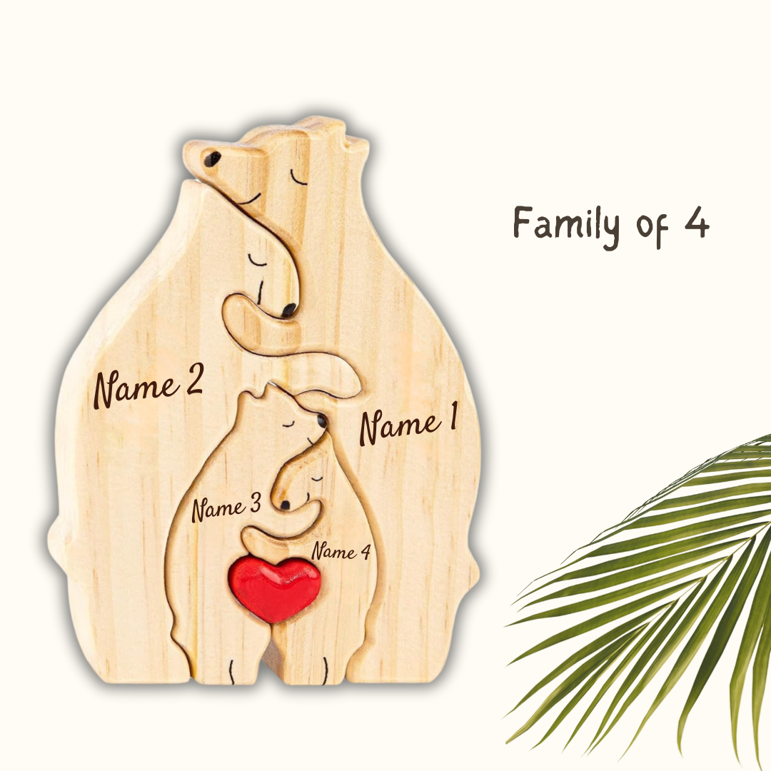 Wooden Bear Family Puzzle - Gift for Family
