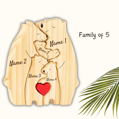 Wooden Bear Family Puzzle - Gift for Family