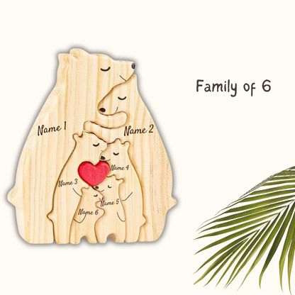 Wooden Bear Family Puzzle - Gift for Family