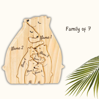 Wooden Bear Family Puzzle - Gift for Family